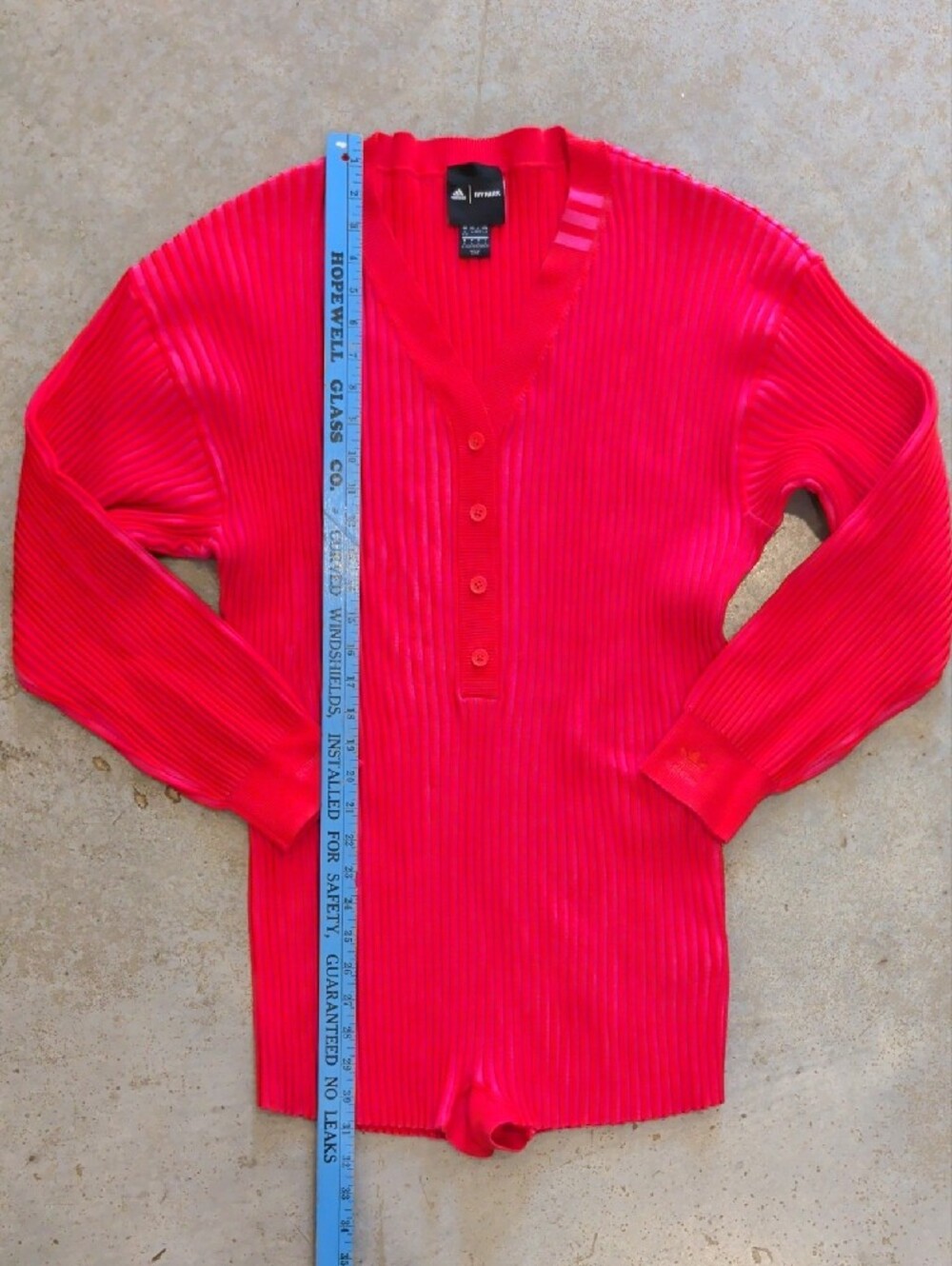 Adidas Ivy Park Pink And Red Ribbed Romper - Picture 8 of 11